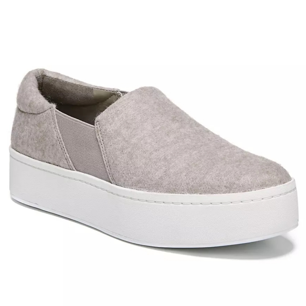 Vince Warren Felt Slip-on Platform Sneakers
